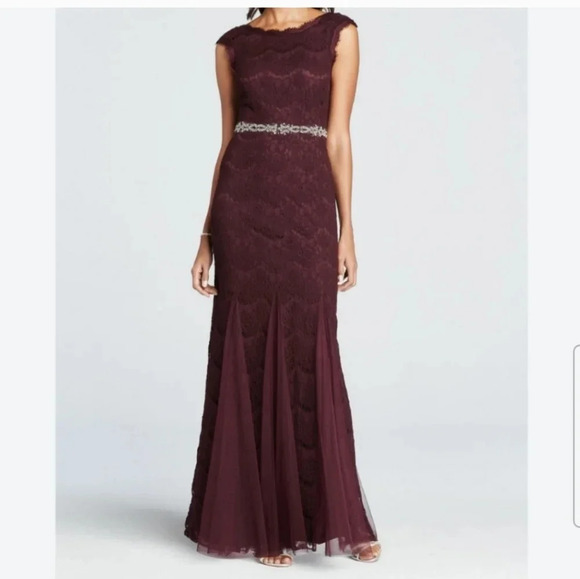 Betsy & Adam Dresses & Skirts - Gorgeous Sleeveless Purple Lace Dress by Betsy & Adam Sz 6